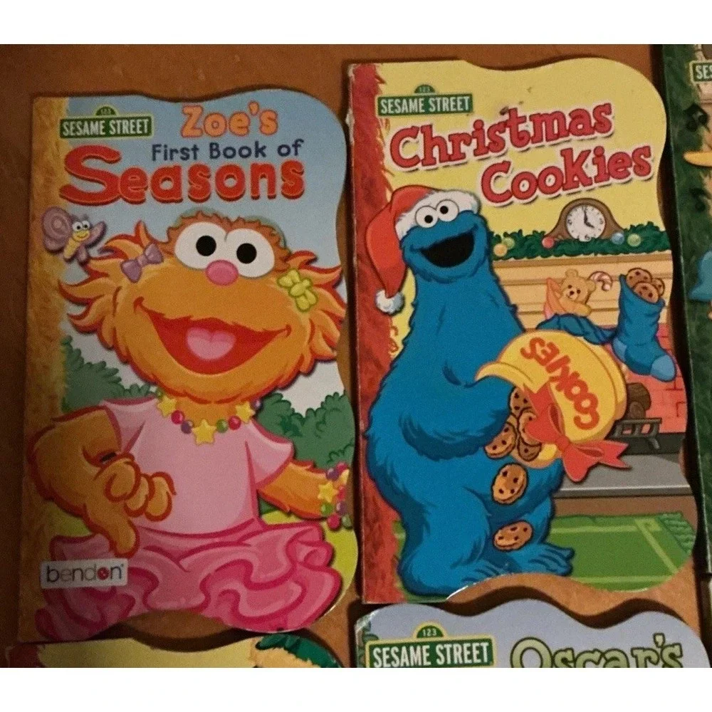 Bendon SESAME STREET Shaped Board Books Lot of 8 Beginnings & First Books 2000's